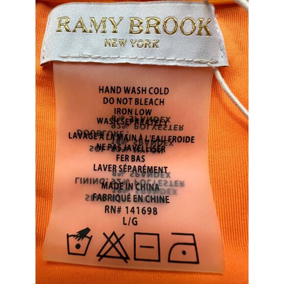 RAMY BROOK SIZE LARGE ISLA BIKINI SWIM BOTTOMS APRICOT ORANGE NEW - Picture 6 of 9